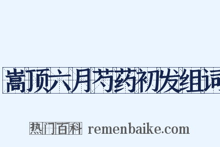 嵩顶六月芍药初发组词是什么意思的图片